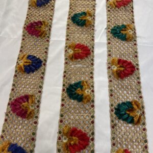 1 Meter Bridal Cutwork Lace with 3D Work