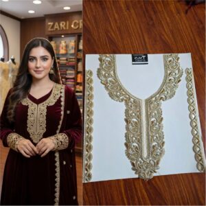 Zari work Neck with Sleeves.
