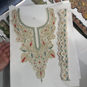 Tilla Neck with 4.5 Meter Lace ( White Golden )