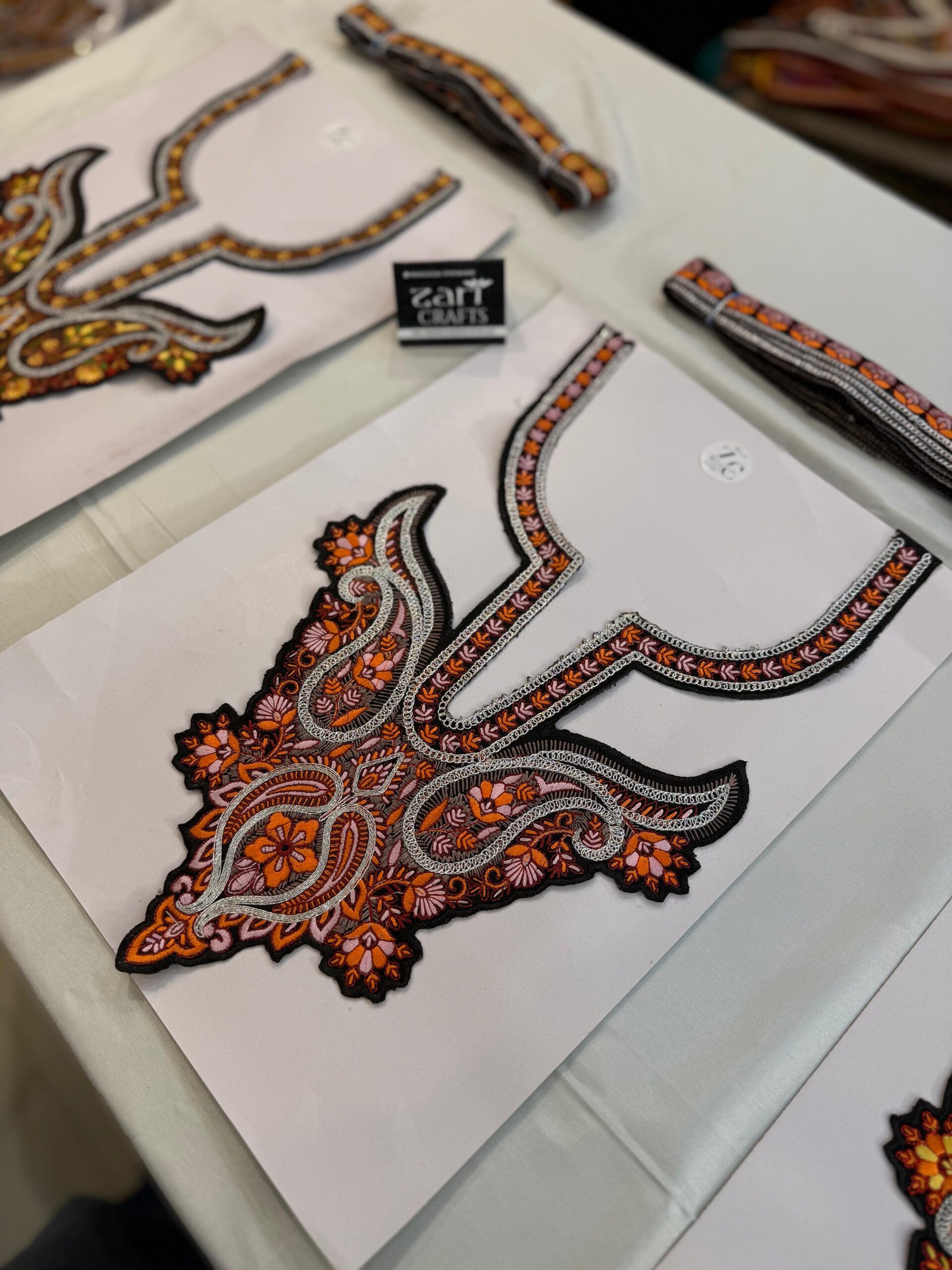 Almond Design Sozni Neck with 4.5 Meter Sozni Lace.