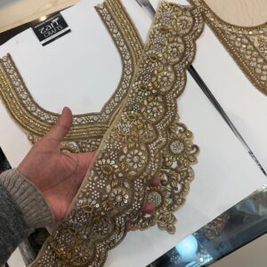 Cut Dana Neck with Sleeves with Moti infused.