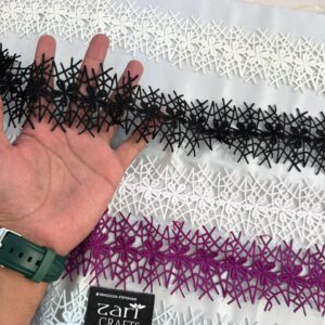 Thorns & Petal Lace 3 Meters. (Black)