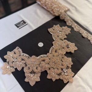 Imported Neck & Lace for Bell Sleeves (Peach)