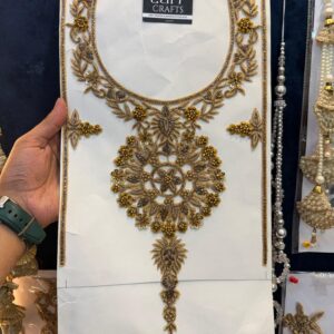 Pre-Book Premium Bridal Dabka Neck with Sleeves.