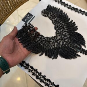 Handmade Beaded Neck with Sleeves.