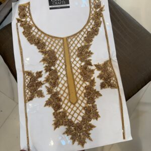 New Design Dabka Neck with sleeves.