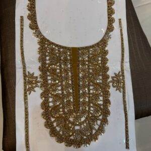 All New Handmade Dabka/Zardozi work Neck with sleeves.