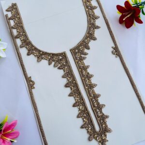 Handmade Dabka Neck with Sleeves.