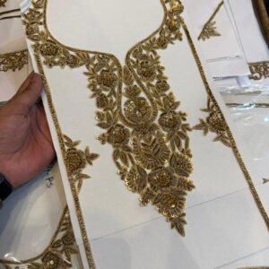Handmade Dabka Neck with Sleeves.