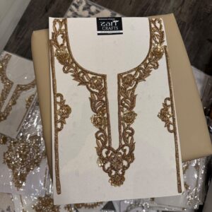 Premium Dabka Handmade Neck with Sleeves.
