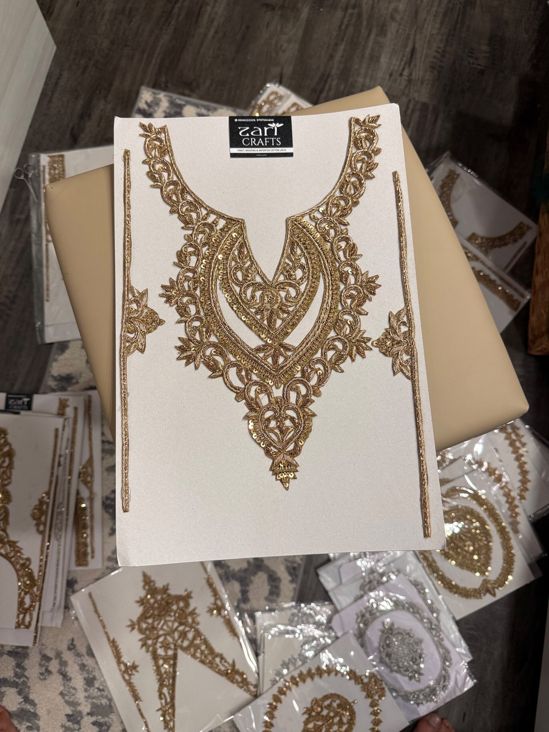 Bridal Work Dabka Neck with Sleeves.