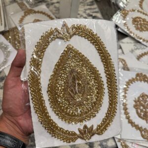 Handmade Dabka oval Patch.