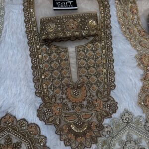 Zardosi Necks with Matching 1 meter Lace included.