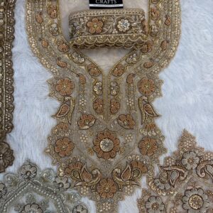 Zardosi Neck with Matching 1 meter Lace included.